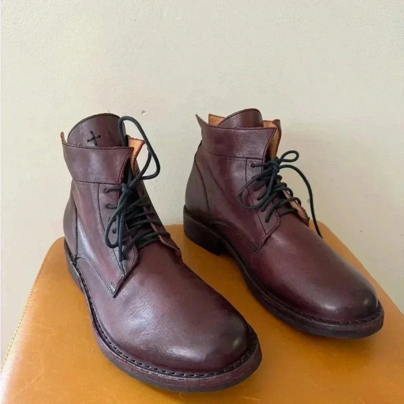 FIORENTINI+BAKER Polacchini
burgundy all Leather Ankle boots Men Size 39 - Picture 4 of 9